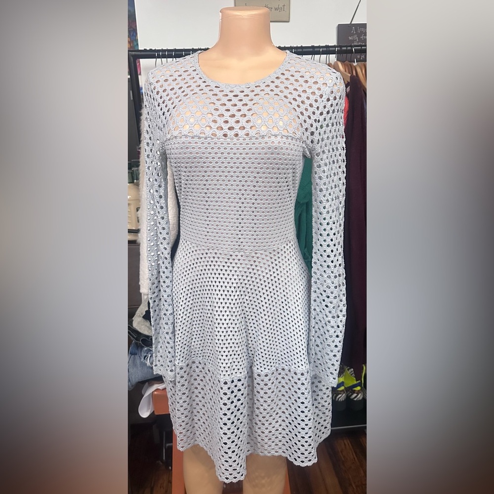 BCBGMaxAzria Light Blue Long Sleeve Dress